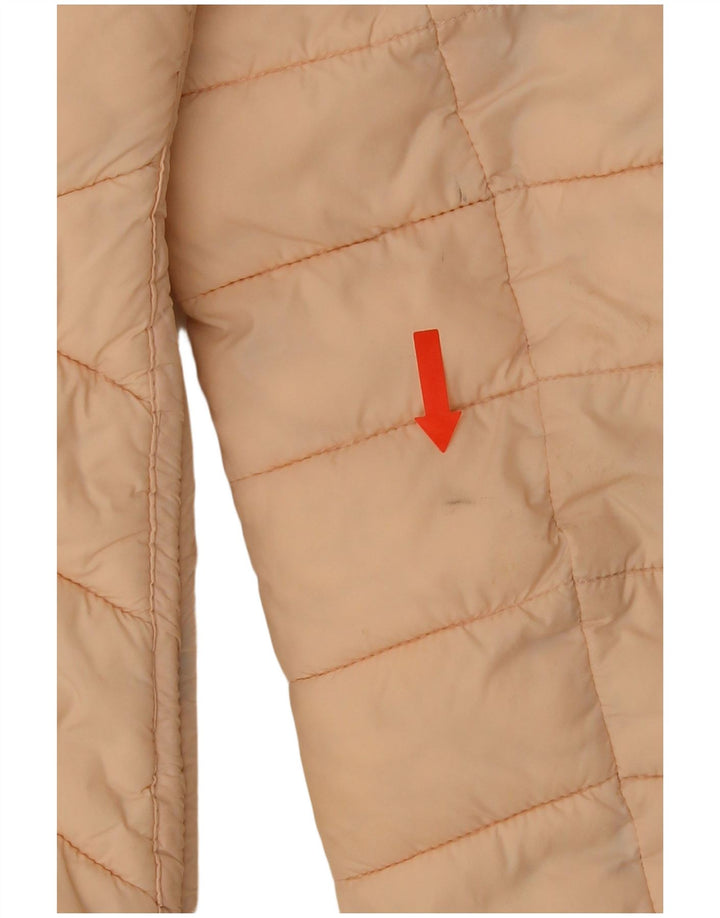 Jachetă căptușită cu glugă Superdry pentru femei UK 10 Small Pink Nylon