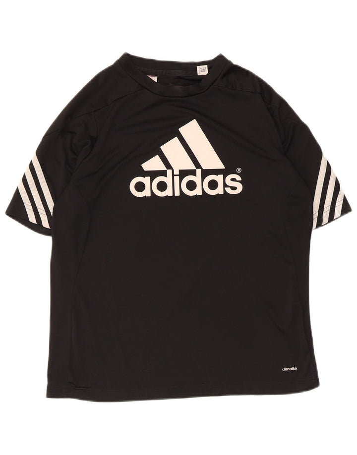 Tricou cu grafic Climalite Adidas pentru femei Top UK 12 Poliester mediu negru