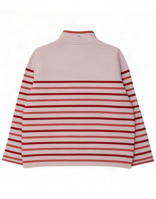 Crew Clothing Pulover pentru damă cu gât cu nasturi Pulover UK 16 Large Pink Striped