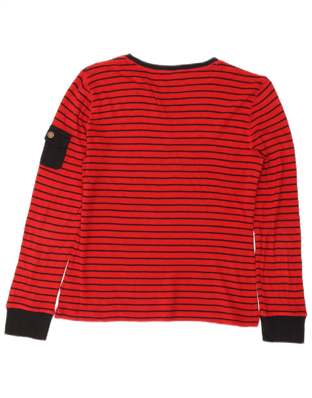 Top pentru femei CHAPS cu mânecă lungă UK 12, bumbac cu dungi roșii medii