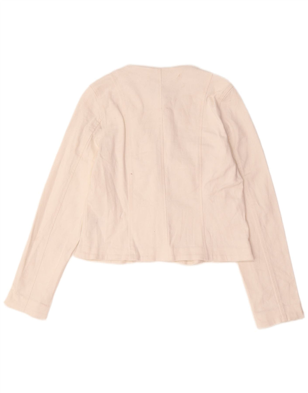 Jachetă pentru femei Lipsy Crop 5 Button Blazer UK 12 Bumbac alb mediu