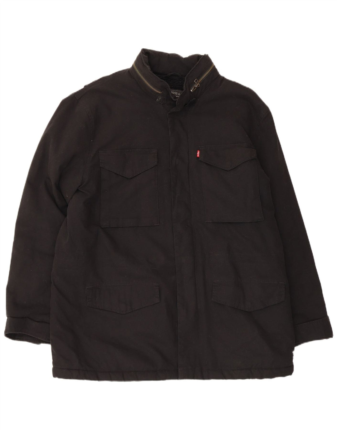 Jachetă pentru bărbați LEVI'S Sherpa Utility UK 42 XL Bumbac negru