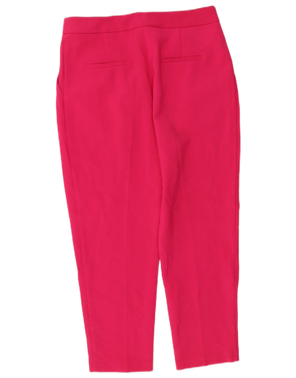 Topshop Pantaloni tăiați pentru femei UK 14 Large W32 L25 Pink Poliester