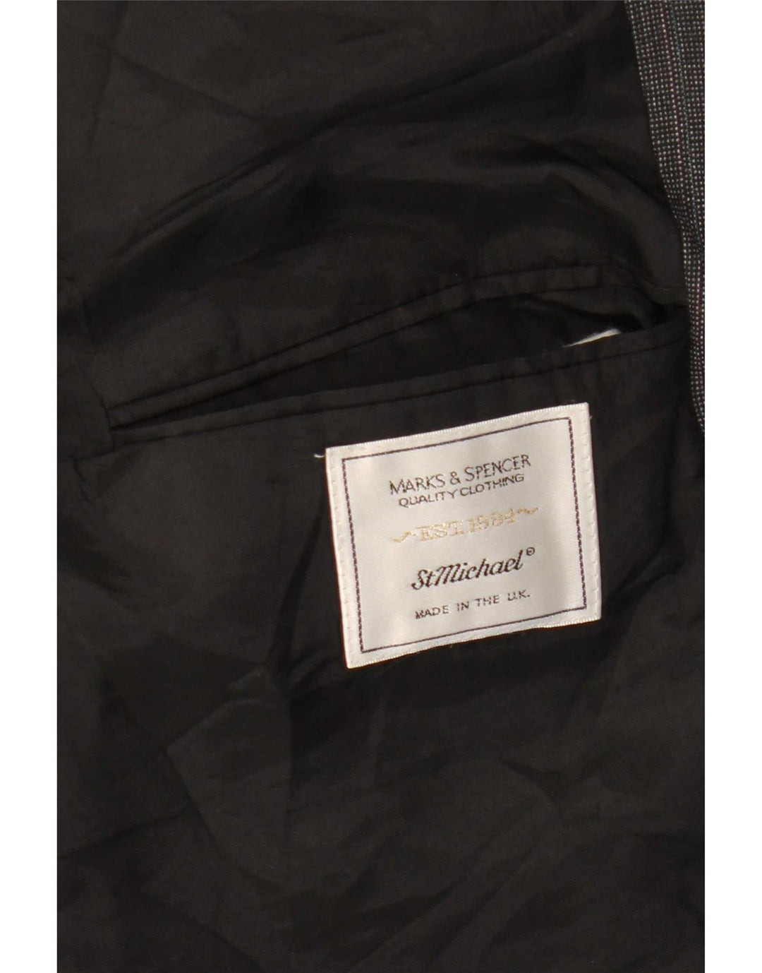 Jachetă pentru bărbați Marks & Spencer, lungă cu 2 nasturi, UK 42, mare, gri, poliester