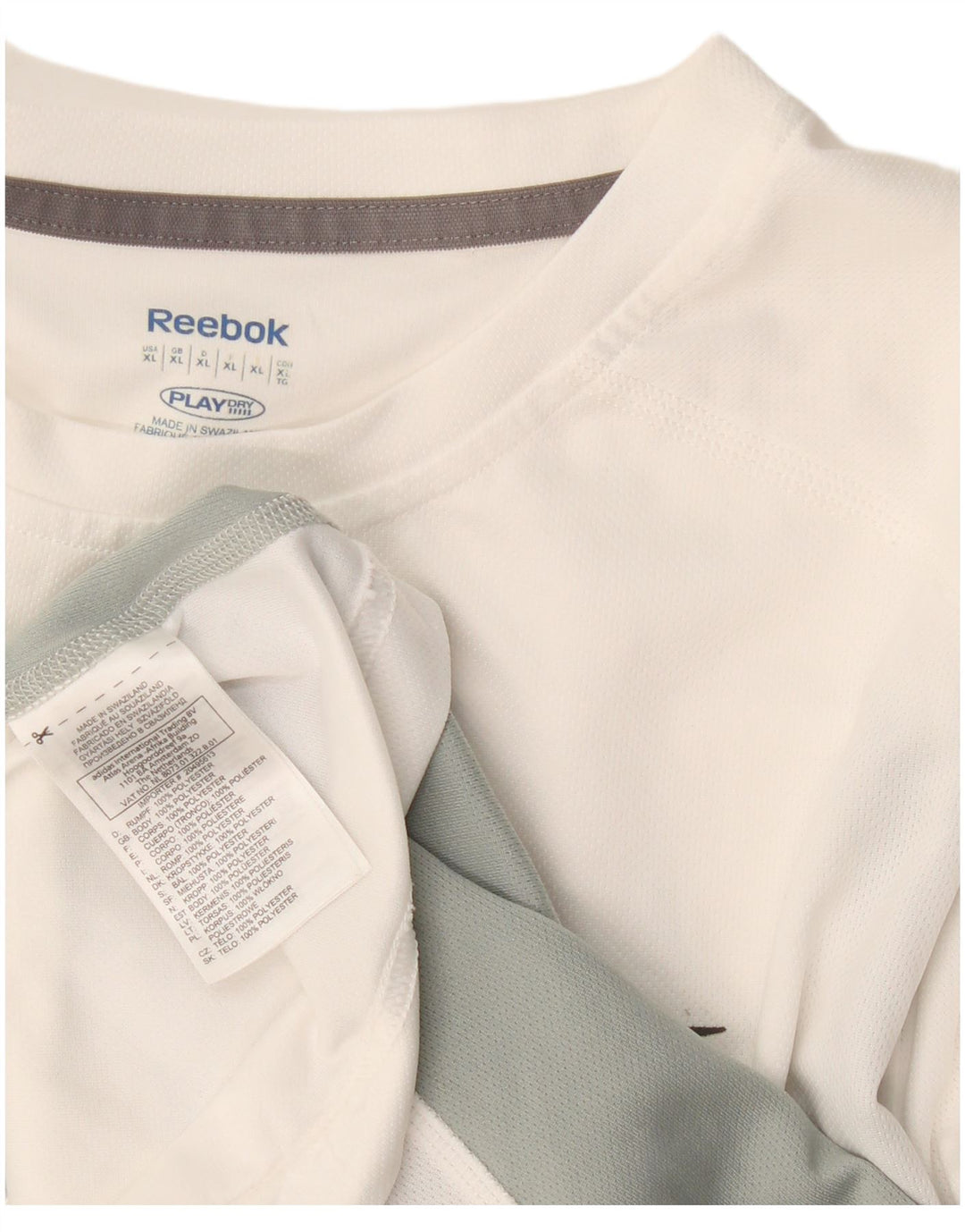 Tricou grafic pentru bărbați Reebok Top XL, alb, poliester color bloc