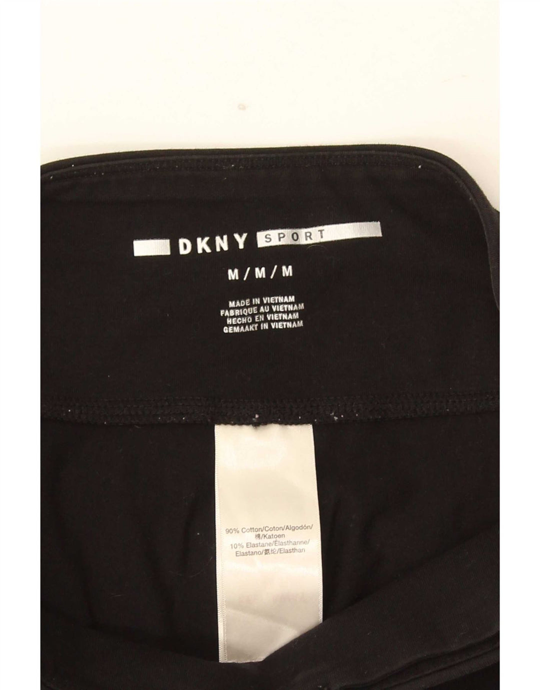 Leggings crop grafic Dkny pentru femei UK 12 bumbac mediu negru