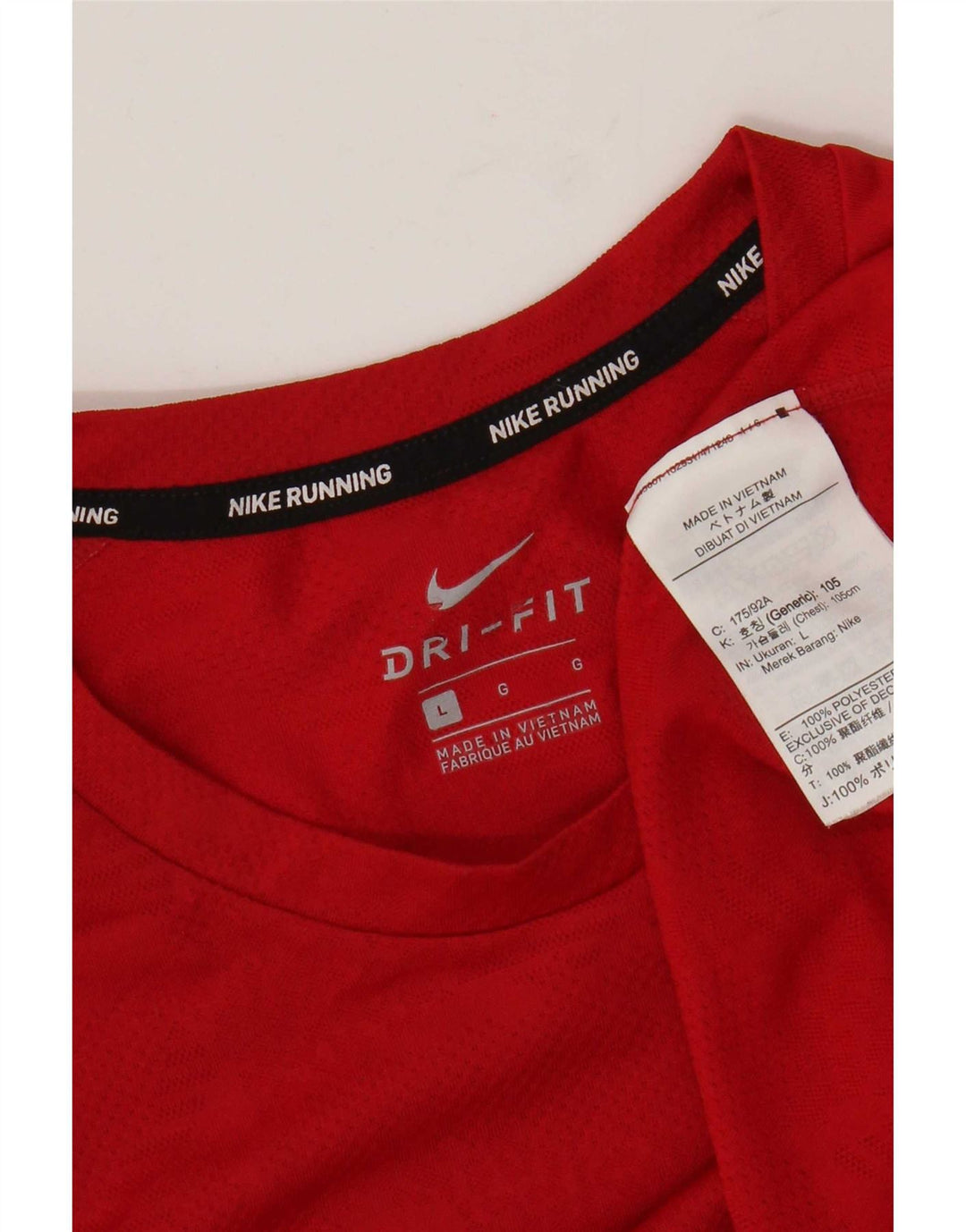 Tricou Nike Dri Fit pentru bărbați Top mare din poliester roșu