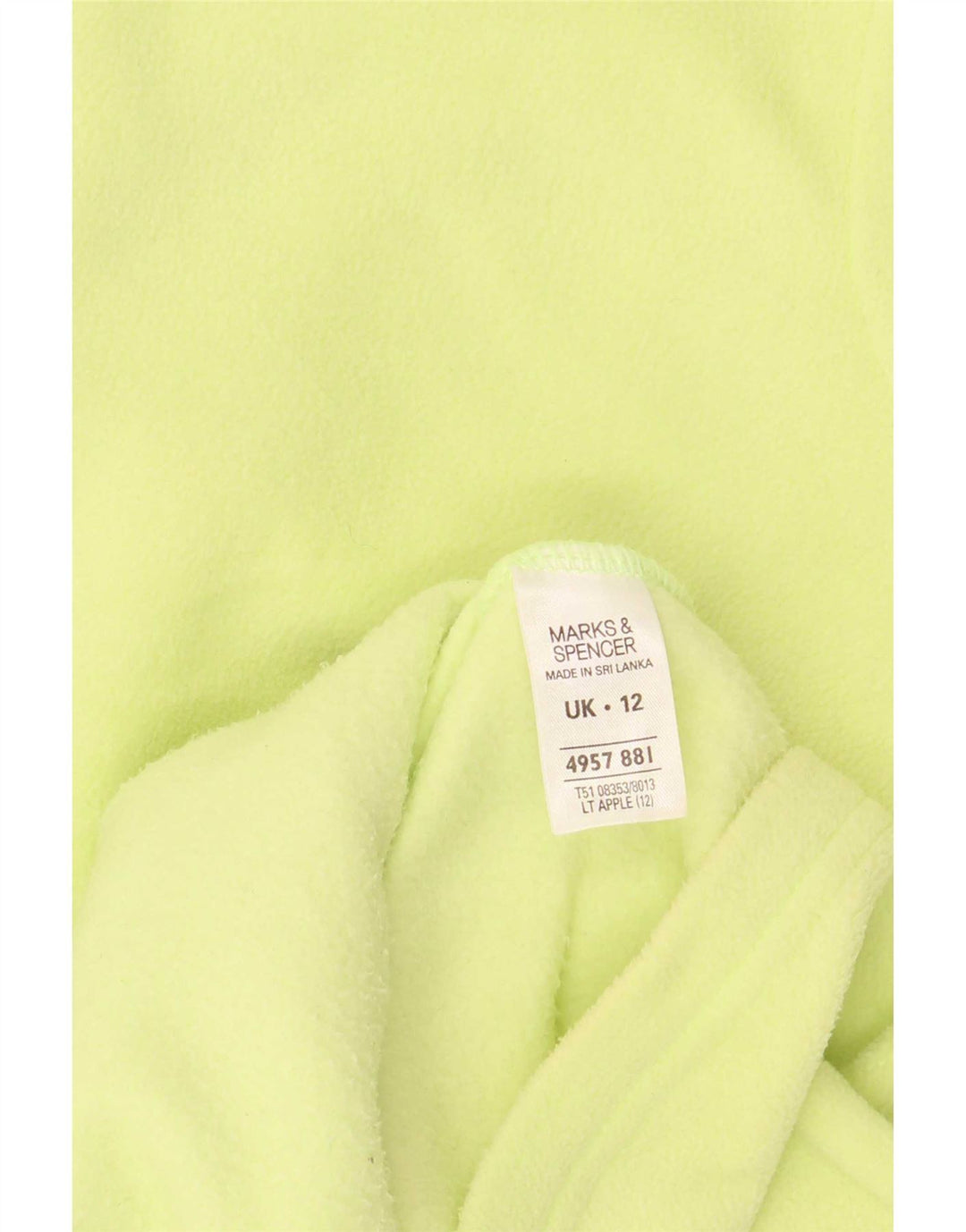 Jachetă fleece pentru femei Marks & Spencer UK 12 Poliester verde mediu