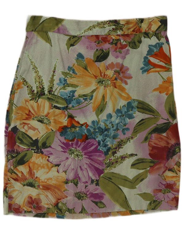 Fusta Dreaptă Vintage Femei IT 46 Large W30 Multicolor Floral