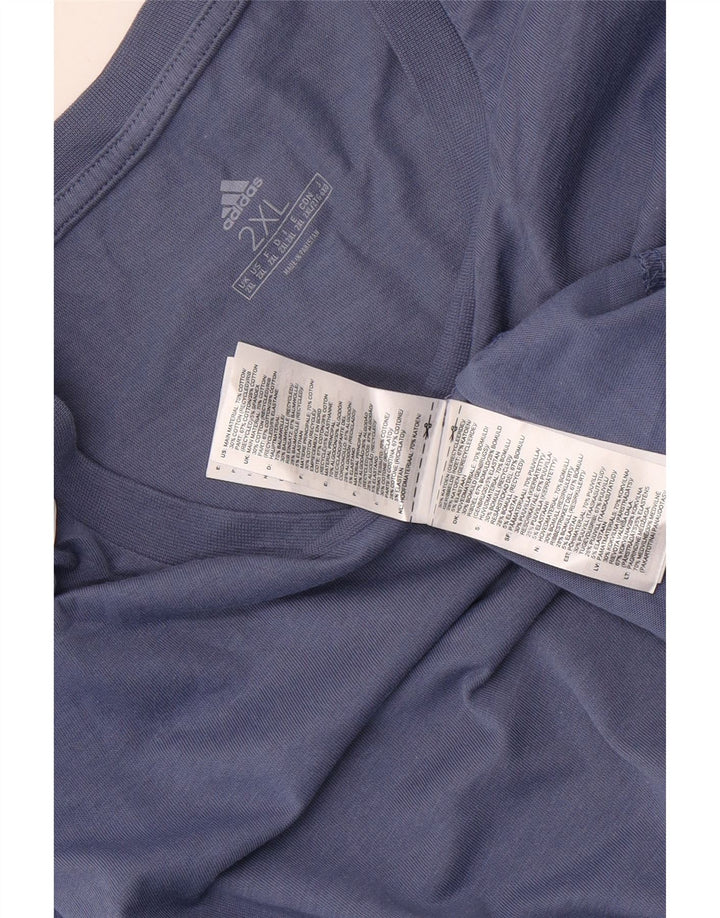 Tricou pentru bărbați ADIDAS Top 2XL Bumbac Albastru