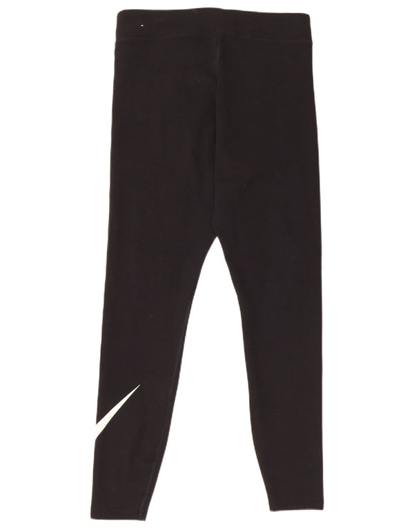 Leggings grafic Nike pentru femei UK 16, mare, negru, bumbac