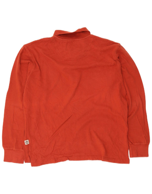 Tricou polo cu mânecă lungă pentru bărbați Timberland, bumbac portocaliu mare