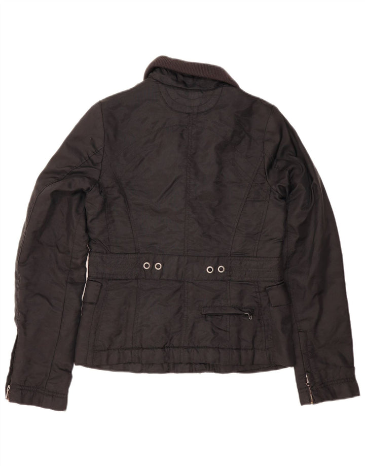 Jachetă utilitare Tommy Hilfiger pentru femei UK 10 Small Black Nylon