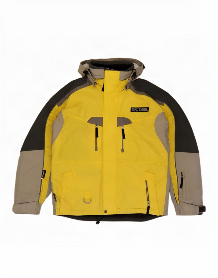 Jachetă de schi cu glugă Diel pentru bărbați UK 38 Medium Yellow Colorblock