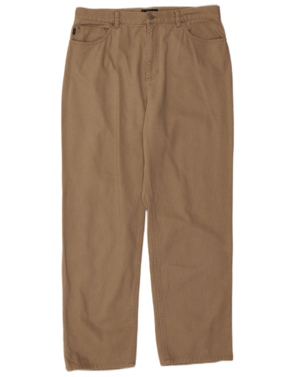 Pantaloni casual drepti pentru femei Ralph Lauren US 16 Large W34 L30 Bej