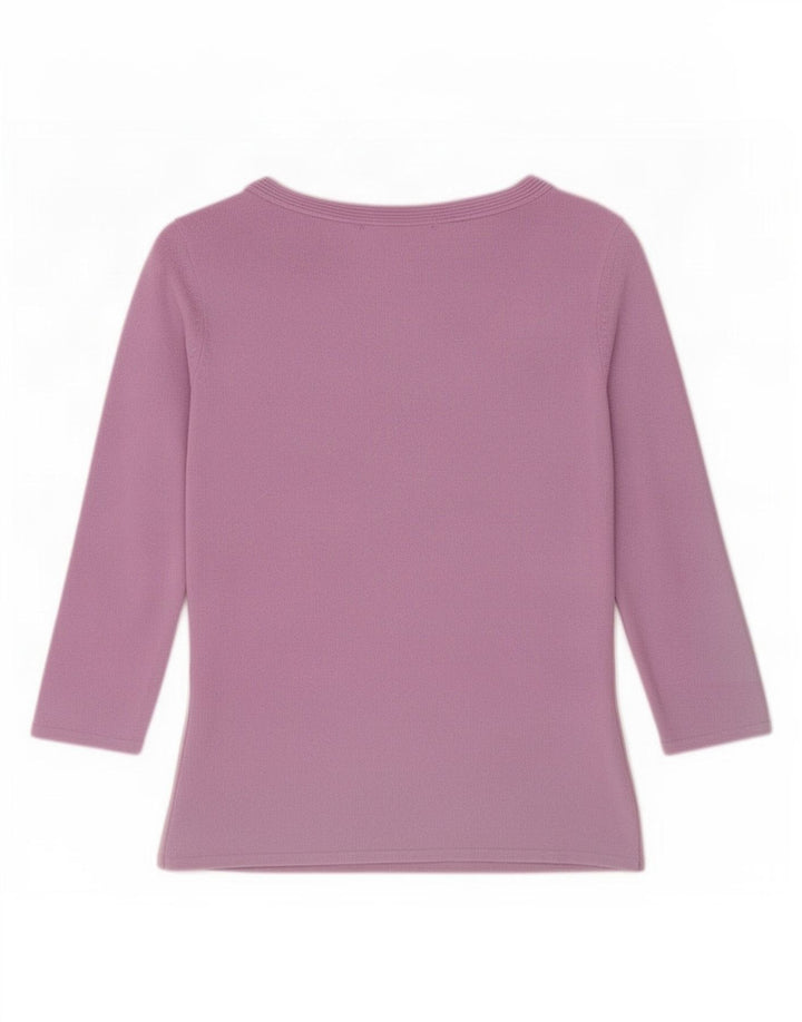 Top femeie Zara cu mâneci 3/4 UK 12 Viscoză violet mediu