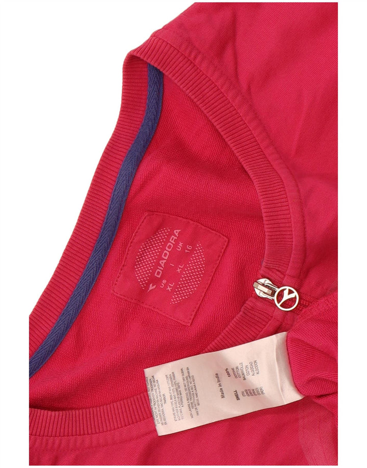 Jachetă de trening supradimensionată pentru femei Diadora UK 16, mare, roz