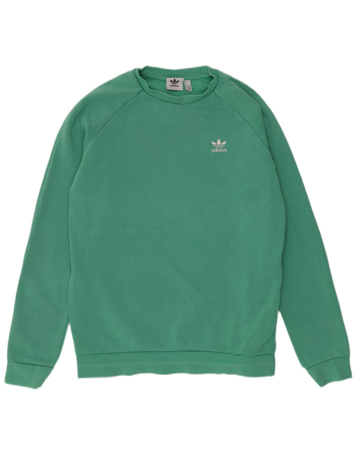 Hanorac pentru bărbați Adidas Jumper mare, verde, bumbac