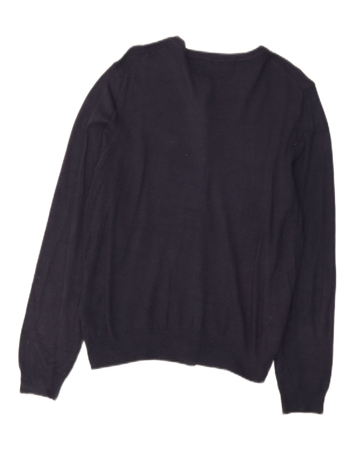 Pulover cardigan pentru femei Marks & Spencer UK 14 mare, viscoză bleumarin