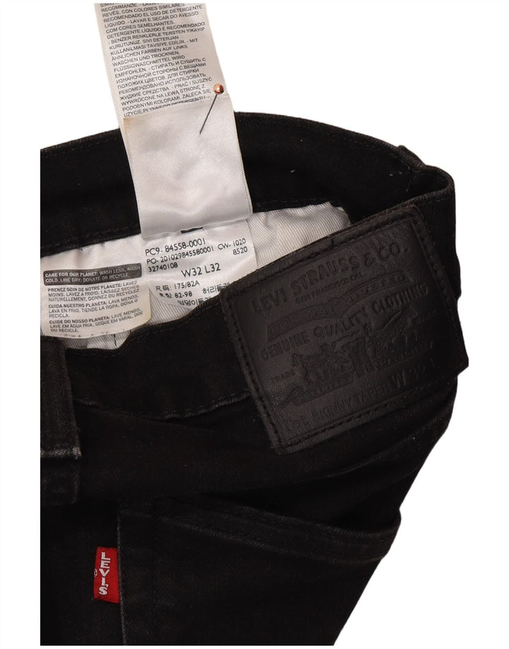 Blugi skinny conici pentru bărbați LEVI'S W32 L32 bumbac negru