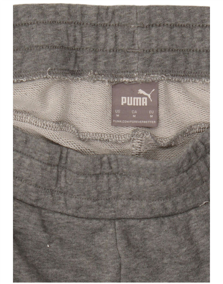 Pantaloni de trening Puma pentru bărbați Joggeri din bumbac cu pete gri medii