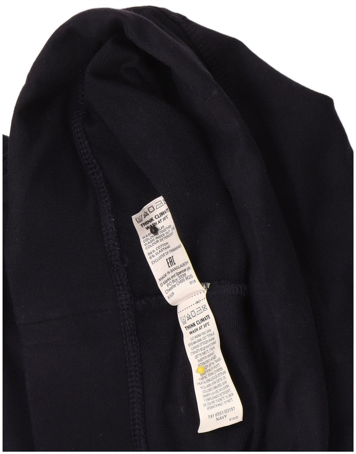 Pantaloni de trening pentru femei Marks & Spencer UK 12 Medium Bluemarin Bumbac