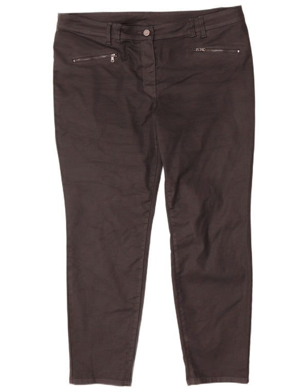 Pantaloni casual slim pentru femei Canda IT 50 XL W38 L28 bumbac negru