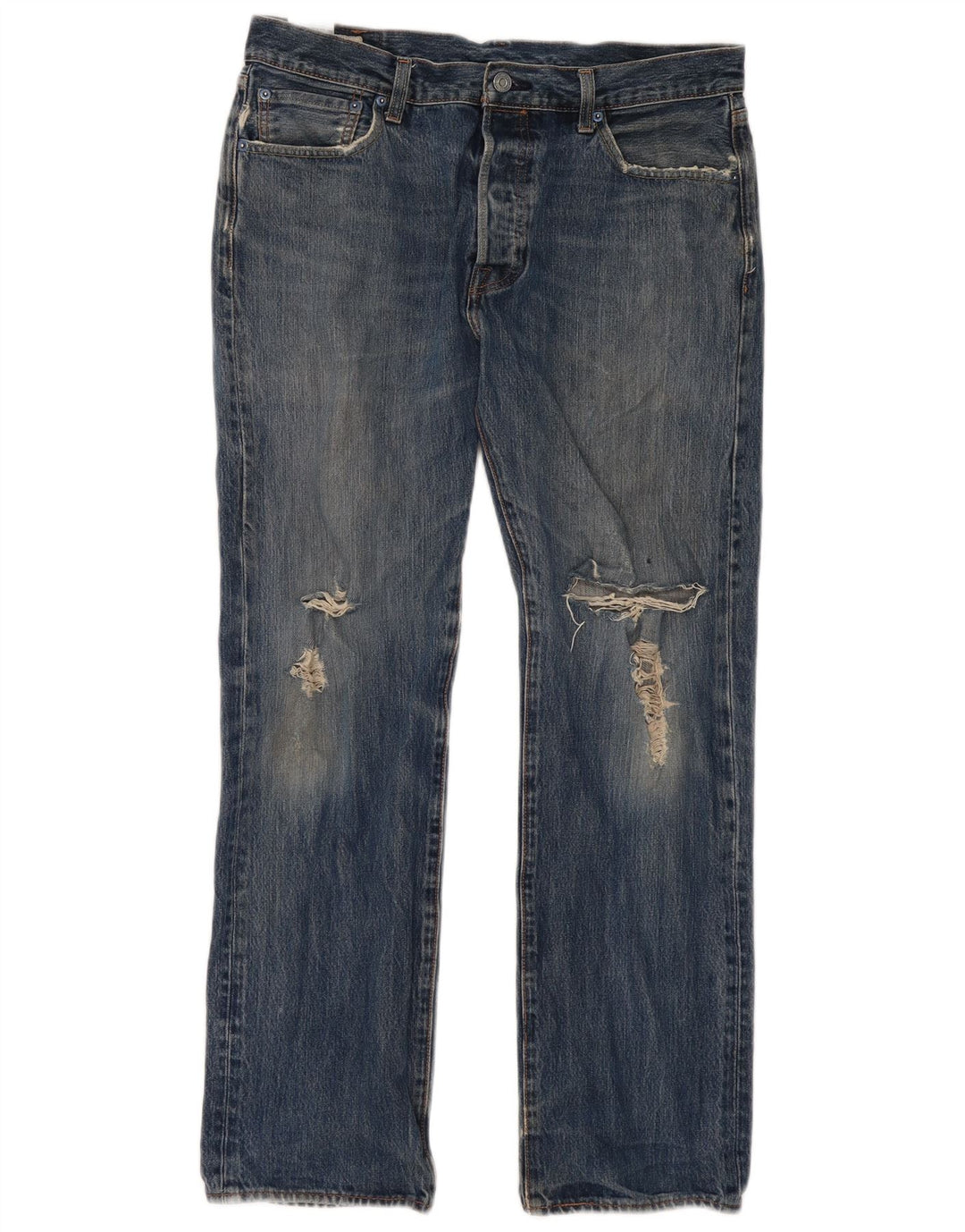 Blugi drepți distressed pentru bărbați Levi's W34 L32 Bumbac albastru