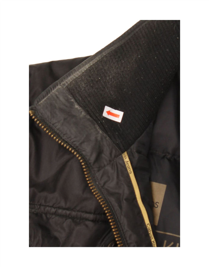 CALVIN KLEIN JEANS Mens Padded Jacket UK 36 Small Black Polyamide Vintage Calvin Klein Jeans and Second-Hand Calvin Klein Jeans from Messina Hembry 