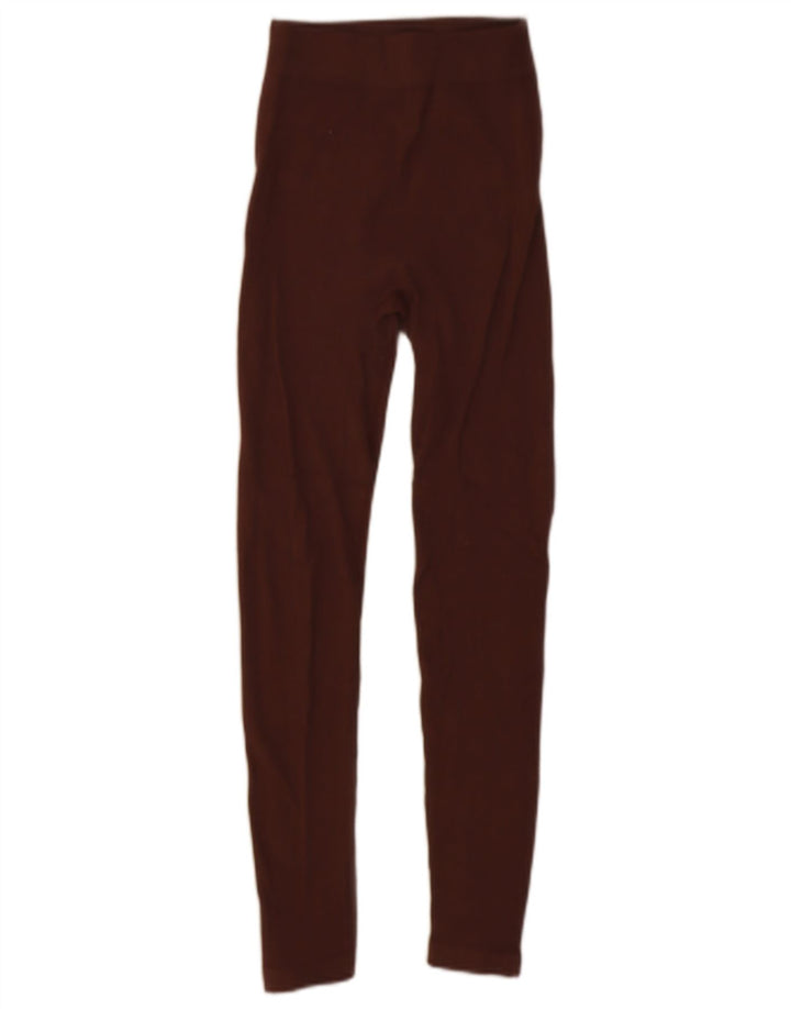 Leggings pentru femei Zara UK 4 XS Maro Nylon