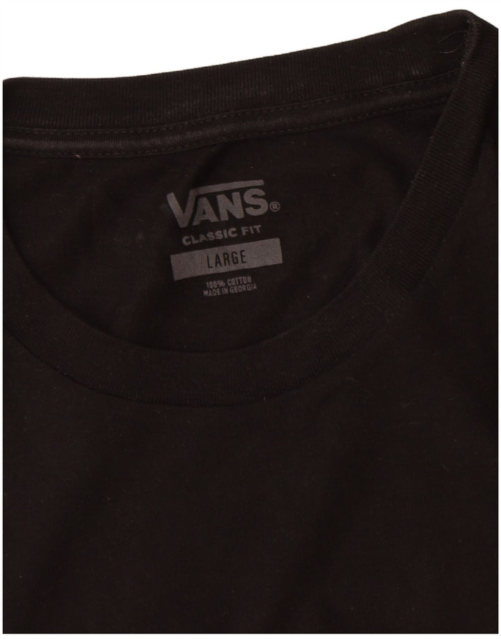Tricou Vans Classic Fit pentru bărbați Top mare din bumbac negru