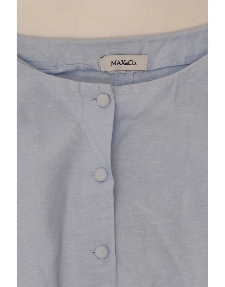 Max & Co. Top bluză cu mâneci 3/4 pentru femei UK 12 Medium Blue