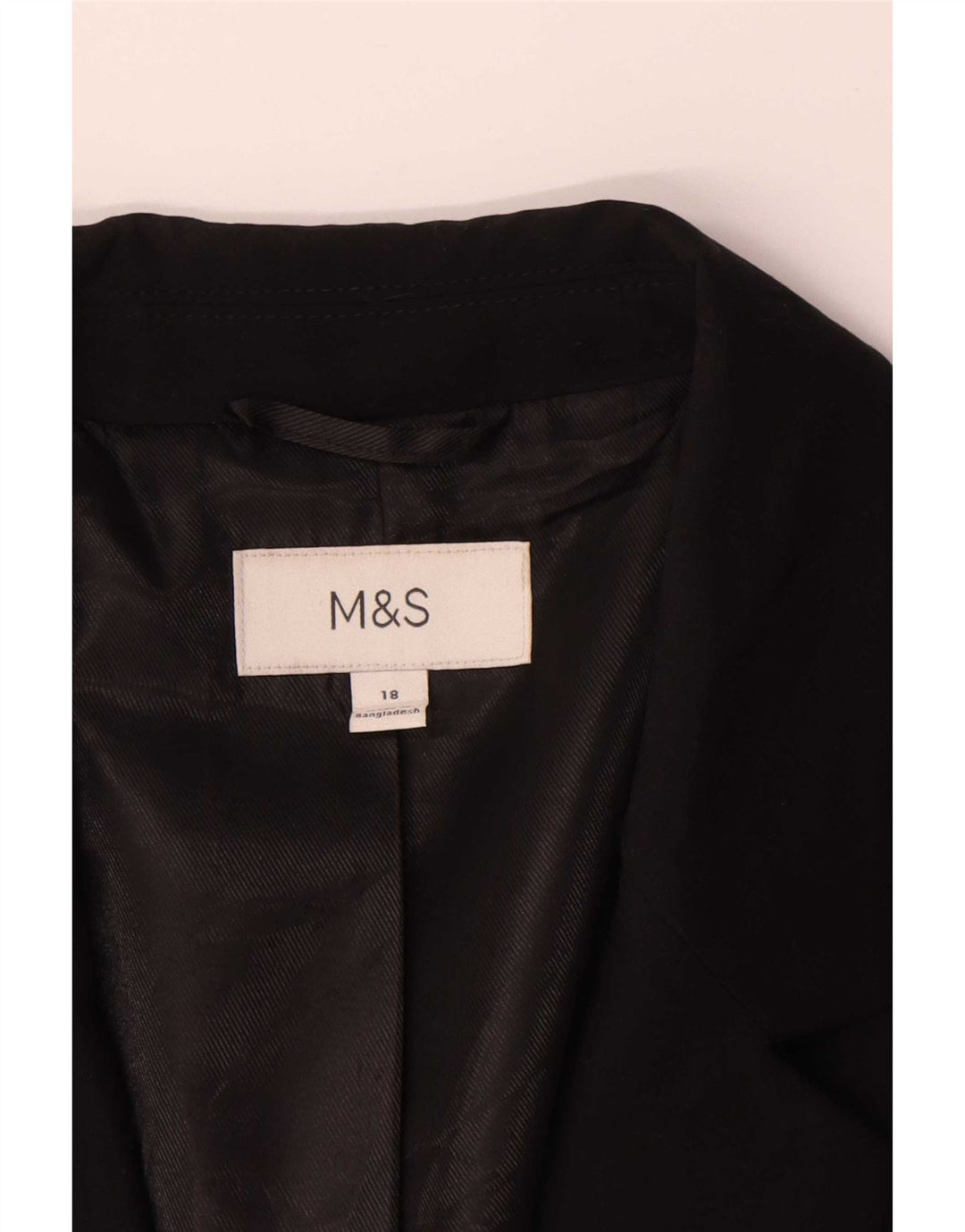 Jachetă pentru femei Marks & Spencer cu 1 nasture, UK 18 XL, poliester negru