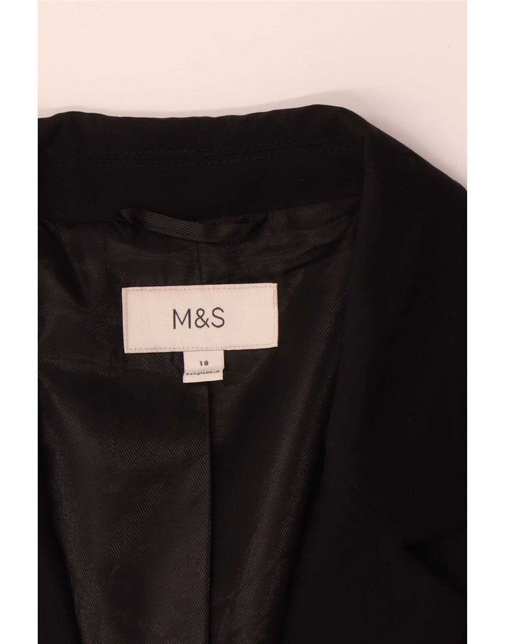 Jachetă pentru femei Marks & Spencer cu 1 nasture, UK 18 XL, poliester negru