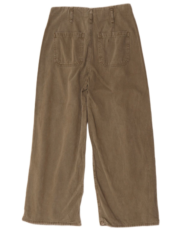 Blugi de damă Zara cu picioare largi EU 38 Mici L28 L25 Kaki