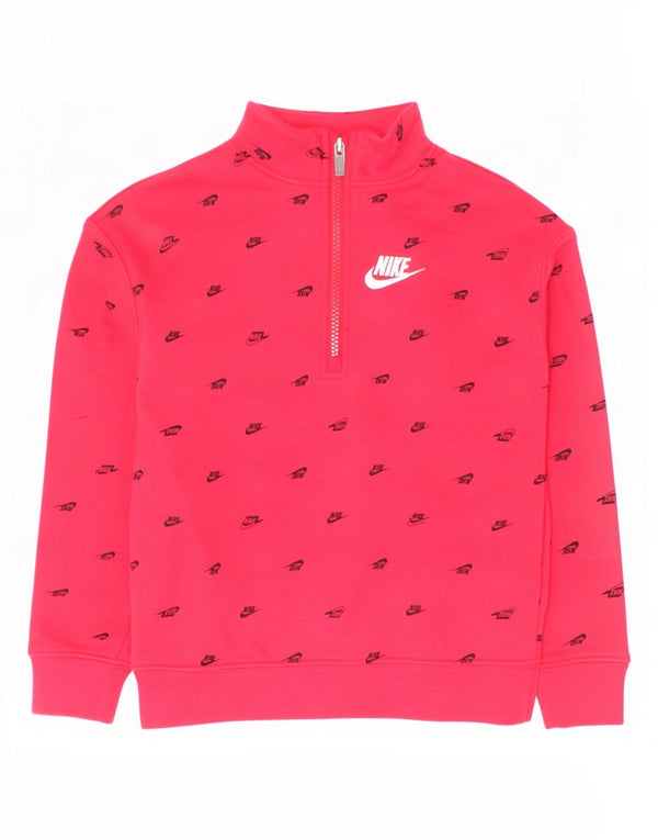 Pulover Nike Fete Graphic 1/4 Zip Pulover 6-7 Ani Mare Bumbac Roșu