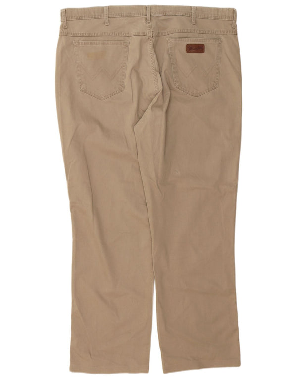 Pantaloni casual drepti Wrangler pentru bărbați Texas Stretch W42 L30 bumbac bej