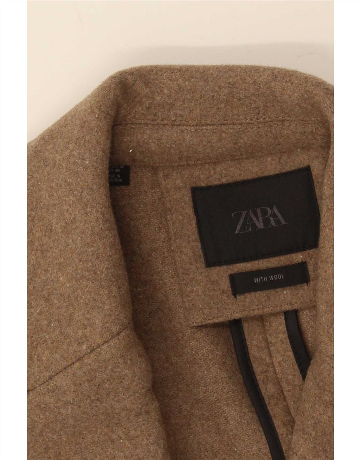 Pardesiu pentru bărbați Zara UK 38 Medium Beige Lână