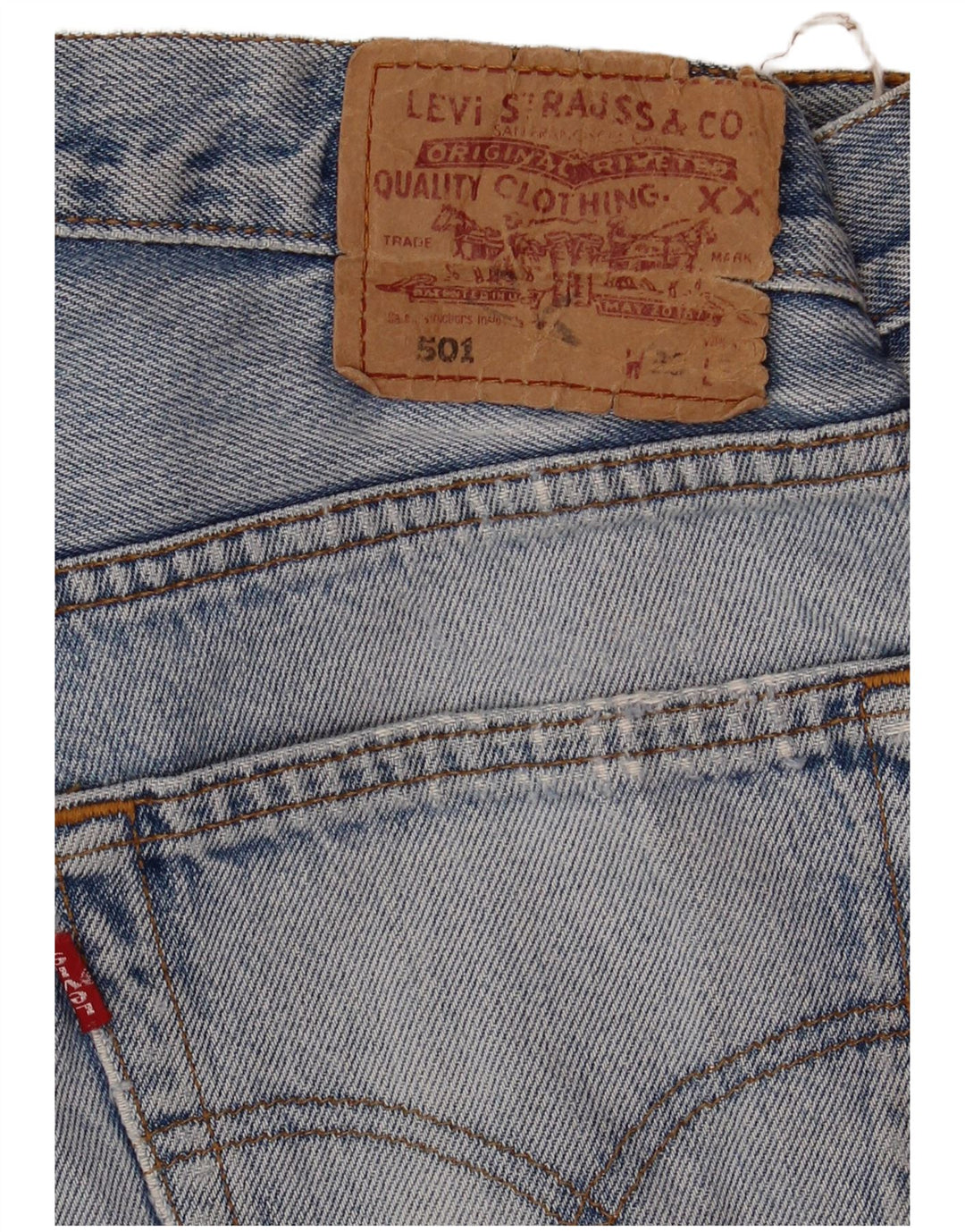 Pantaloni caldi cu talie înaltă Levi's 501 Denim W24 XS Albastru