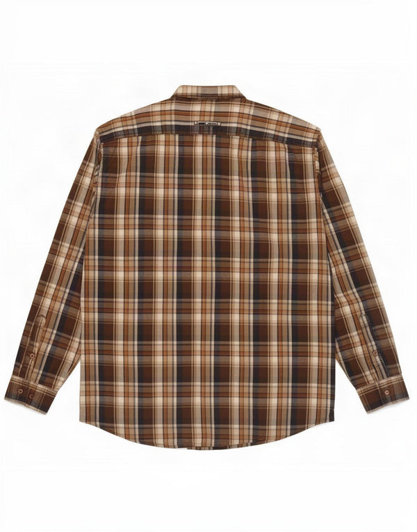 Cămașă pentru bărbați Camel Active 2XL, bumbac cu carouri maro