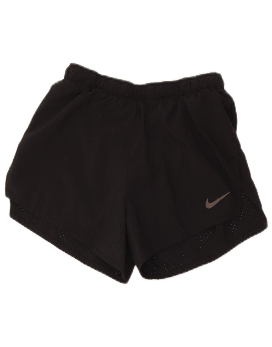 Pantaloni scurți sport Nike Dri Fit pentru femei UK 8 Small Negru Poliester