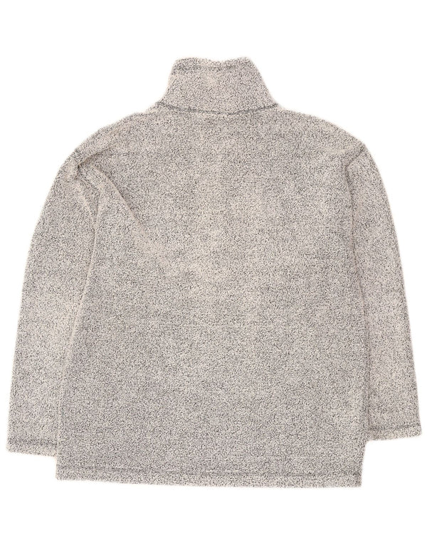 Top cu mânecă lungă Reebok, cu fermoar, gri mediu, pete