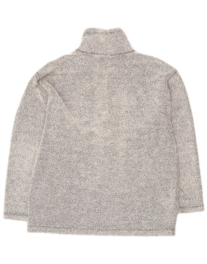 Top cu mânecă lungă Reebok, cu fermoar, gri mediu, pete