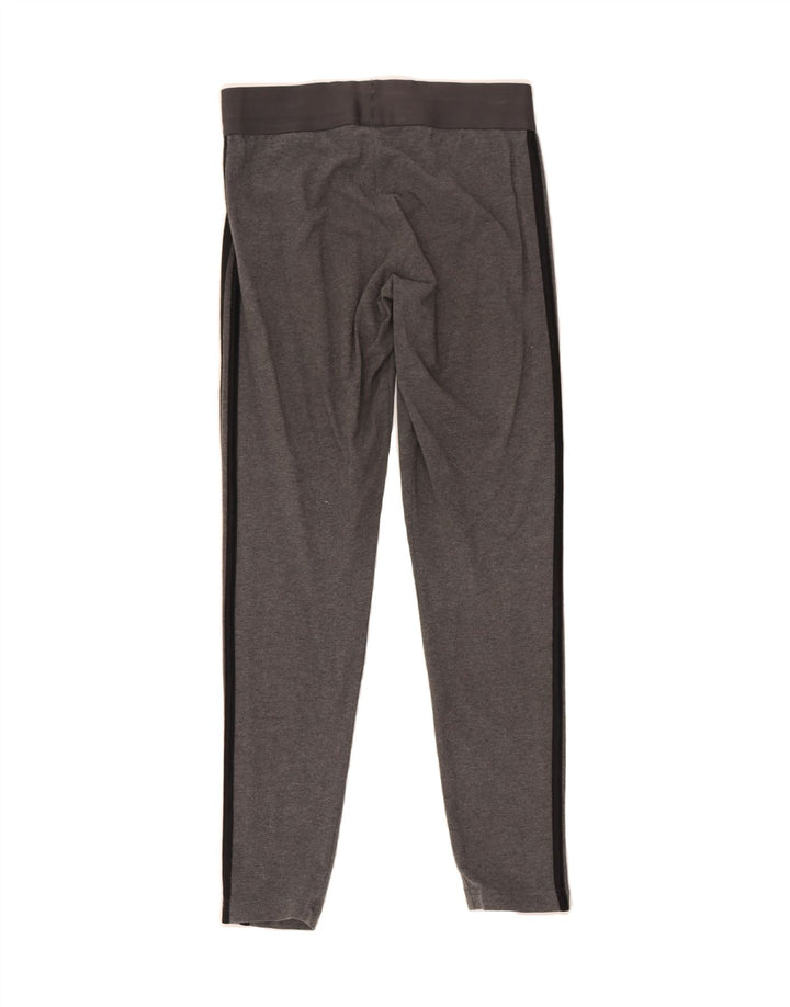 ADIDAS Womens Leggings UK 12/14 Medium  Grey Cotton Vintage Adidas and Second-Hand Adidas from Messina Hembry 