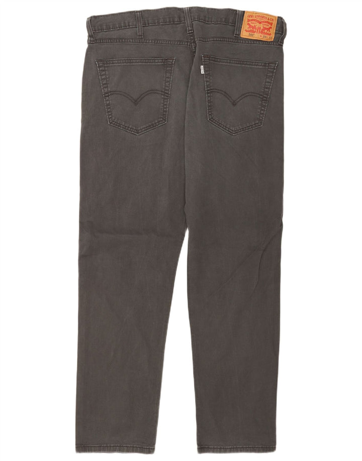 Blugi conici pentru bărbați Levi's 502 W38 L32 bumbac gri