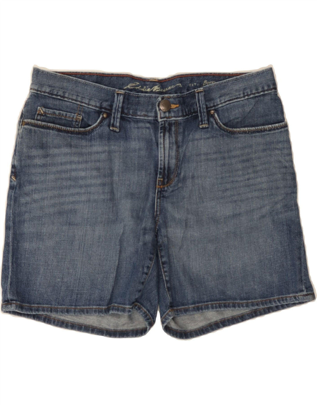EDDIE BAUER Womens Denim Shorts US 8 Medium W34 Navy Blue Cotton Vintage Eddie Bauer and Second-Hand Eddie Bauer from Messina Hembry 