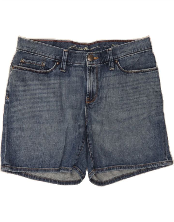 EDDIE BAUER Womens Denim Shorts US 8 Medium W34 Navy Blue Cotton Vintage Eddie Bauer and Second-Hand Eddie Bauer from Messina Hembry 