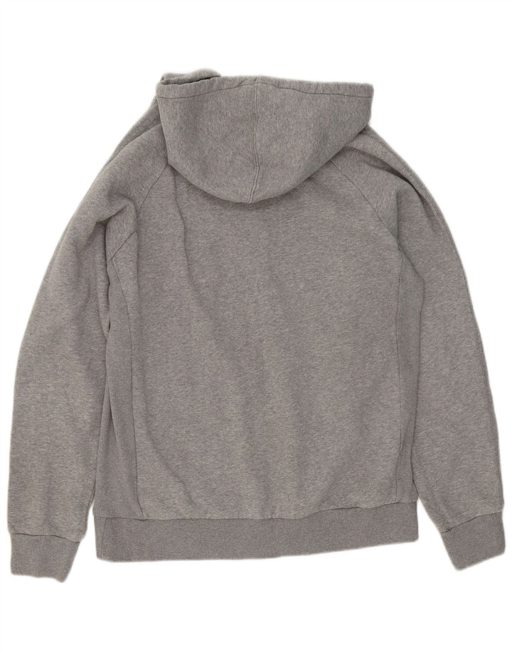 Pulover Adidas pentru bărbați, cu fermoar, bumbac cu pete, gri mediu