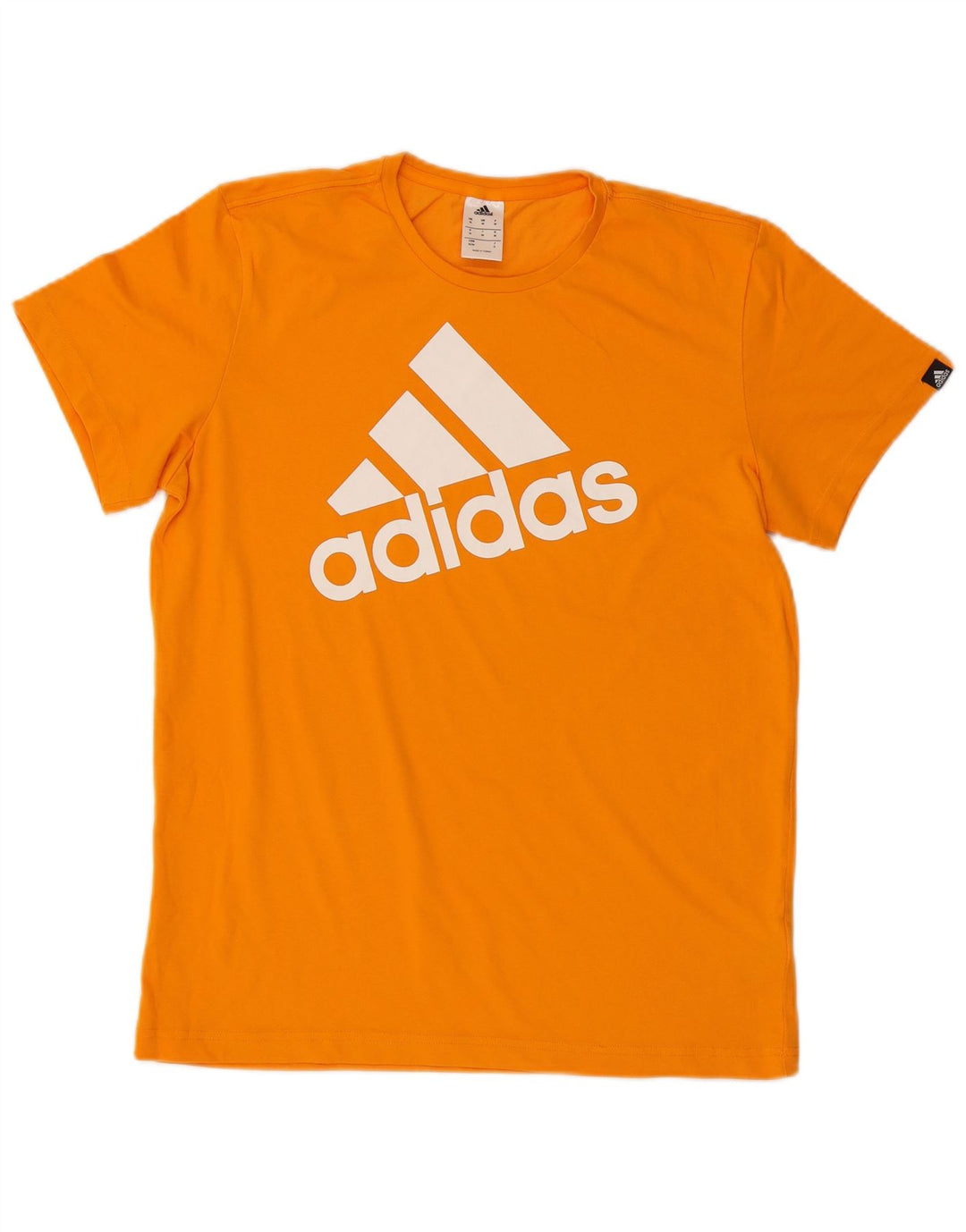 Tricou grafic pentru bărbați Adidas Top din bumbac portocaliu mediu