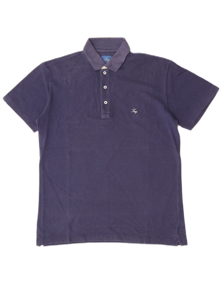 Tricou polo pentru bărbați Fay, bumbac, albastru bleumarin